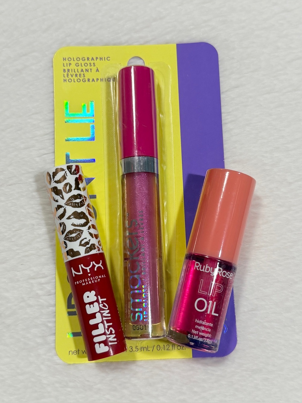 Makeup Lip Gloss and Lip Oil Bundles Set: NYX, Ruby Rose, & Smackers